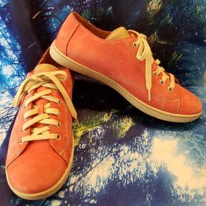 Born Salmon Suede Leather Lace-up Oxfords Flats Women's Size 9.5 / 41